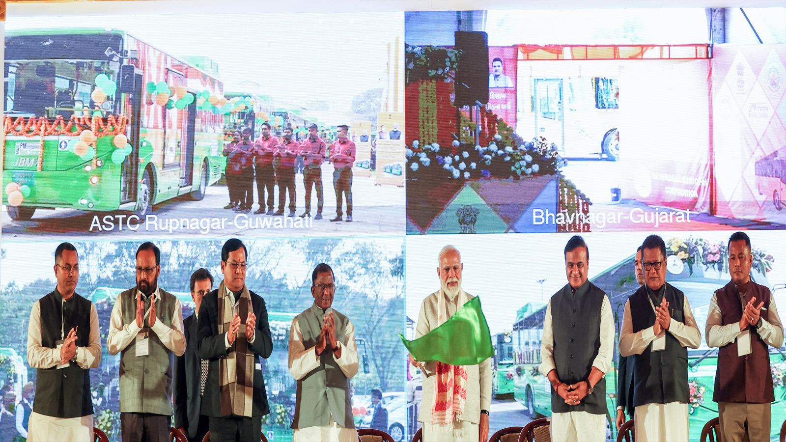 PM Modi flags off 50 electric buses for Gujarat’s Bhavnagar under PM e-Bus Sewa Scheme