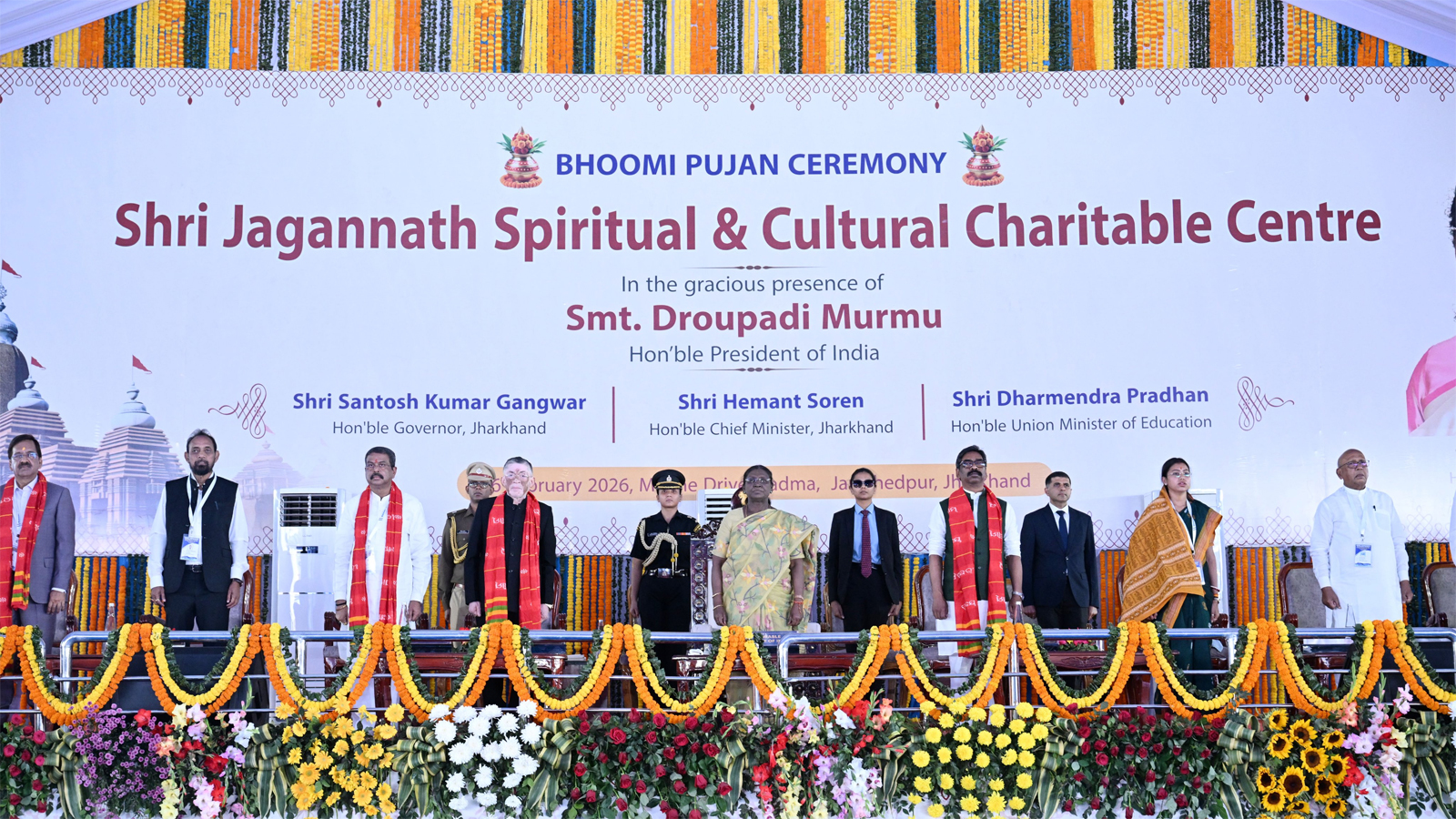 President Murmu attends ‘Bhoomi Pujan’ ceremony of Sri Jagannath Temple in Jamshedpur