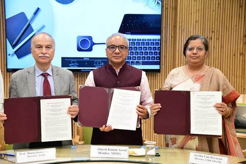 NDMA, AcSIR and CSIR-NIScPR Sign MoU for Disaster Management Policy Research and PhD Programme