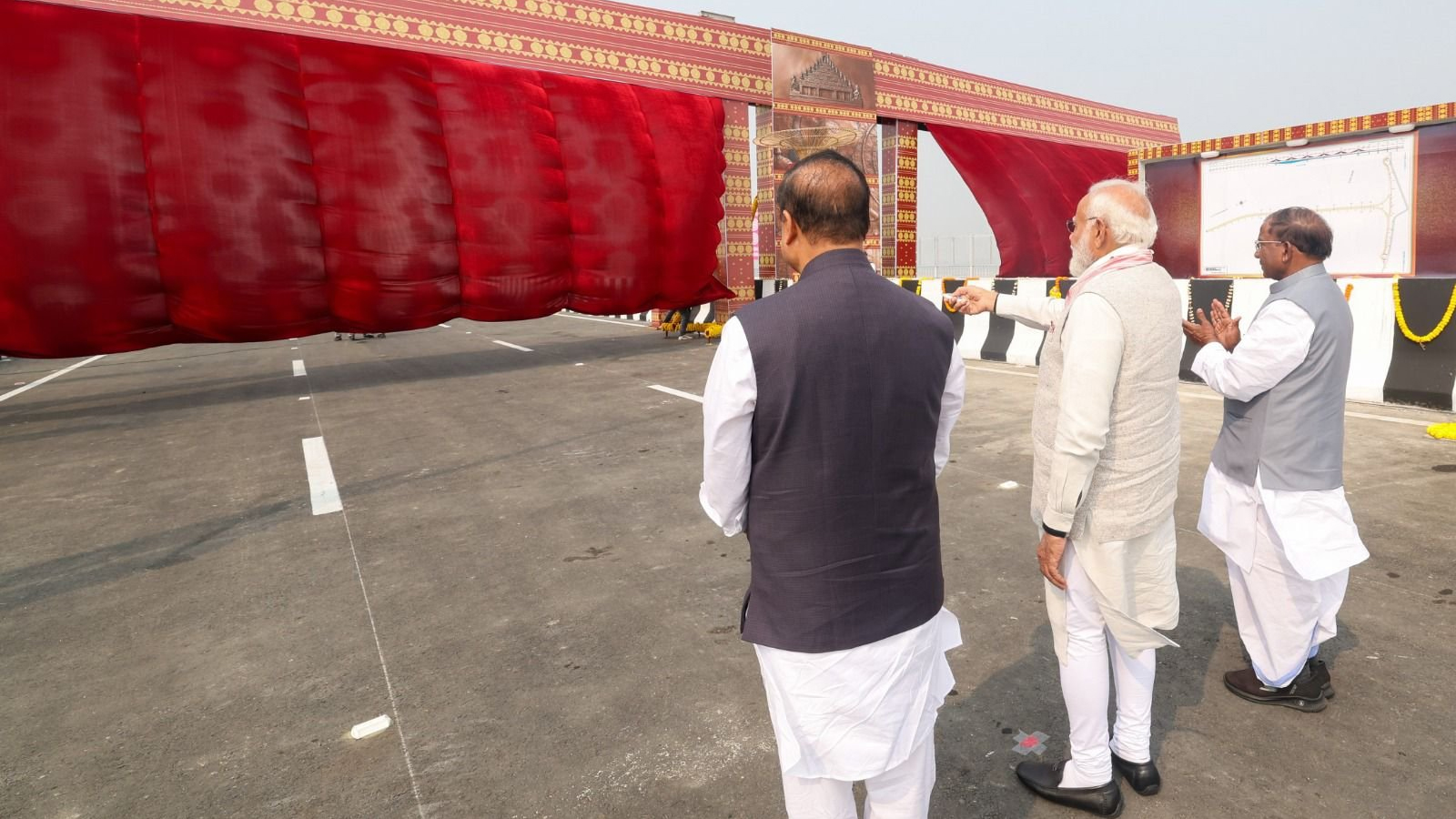 PM Modi inaugurates Brahmaputra bridge, Northeast’s first highway emergency landing facility in Assam