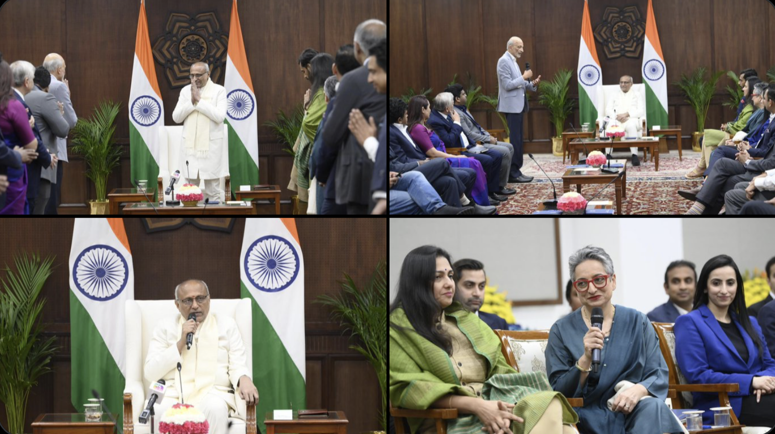 एआई शिखर सम्मेलन के दौरान वैश्विक टेक सीईओ ने उपराष्ट्रपति सीपी राधाकृष्णन से की मुलाकात