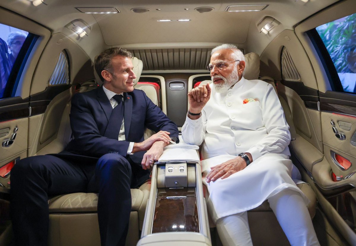 पीएम मोदी से मिलकर फ्रांस के राष्ट्रपति मैक्रों ने कहा- जय हो!, एक्स पर साझा की फ़ोटो