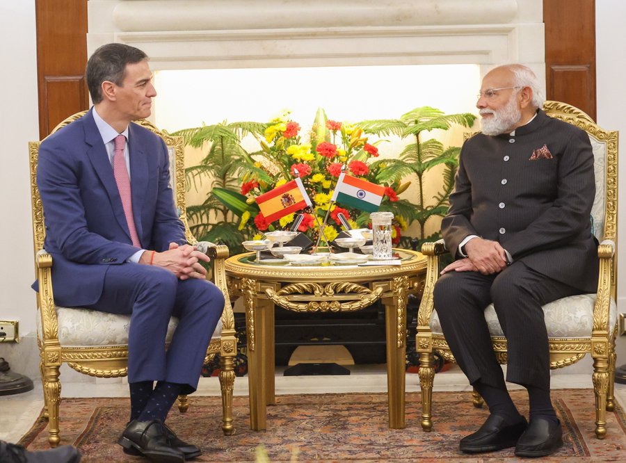 पीएम मोदी ने की स्पेन के राष्ट्रपति से द्विपक्षीय वार्ता, परस्पर संबंधों को और प्रगाढ़ बनाने पर जोर