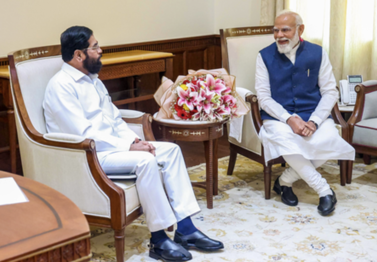 पीएम मोदी से एकनाथ शिंदे ने की मुलाकात, विभिन्न मुद्दों पर विस्तार से की बात 