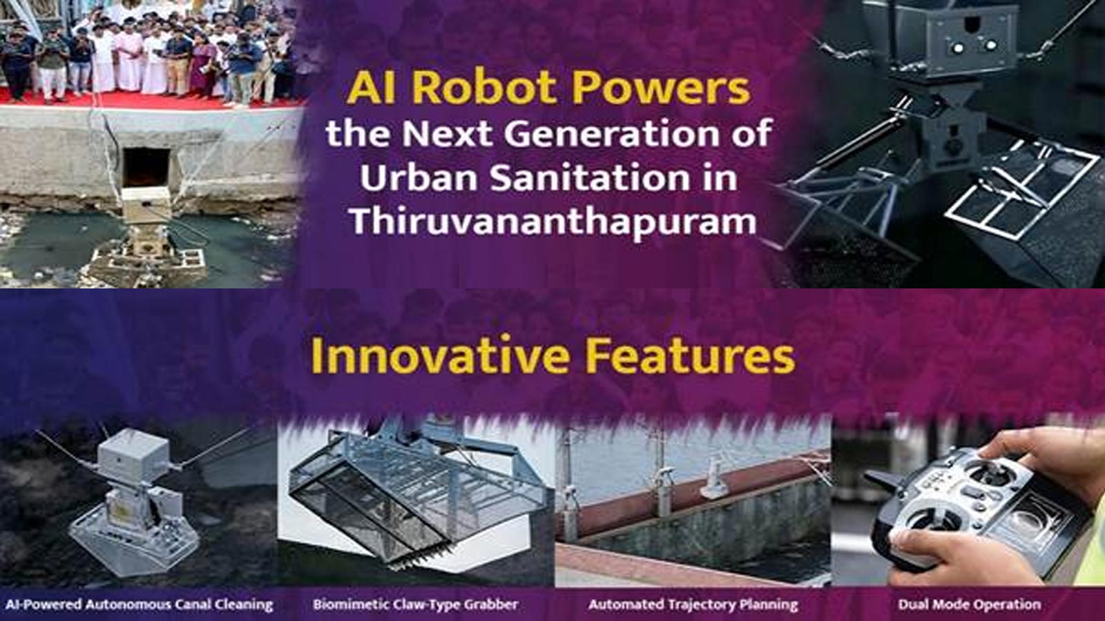 AI-powered robot deployed for canal cleaning in Thiruvananthapuram