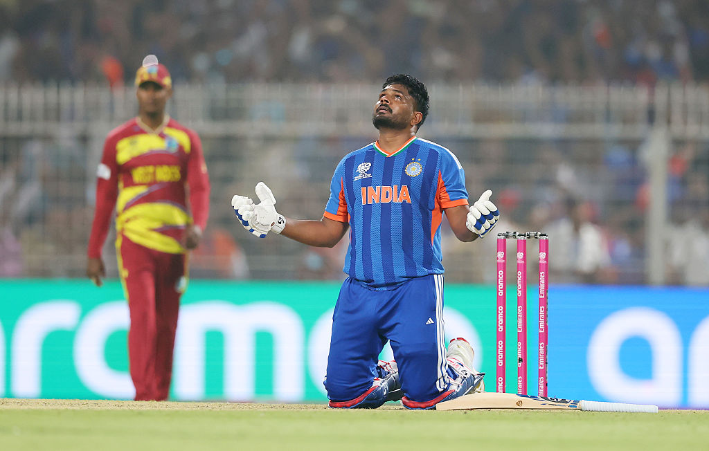 Sanju Samson guides India to T20 World Cup semis in nervy win over West Indies