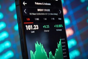 Brent crude set for record monthly gain; shares tentative as Iran war rages