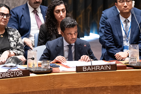 Bahrain pushes UN-backed action for Hormuz shipping; France tables rival text
