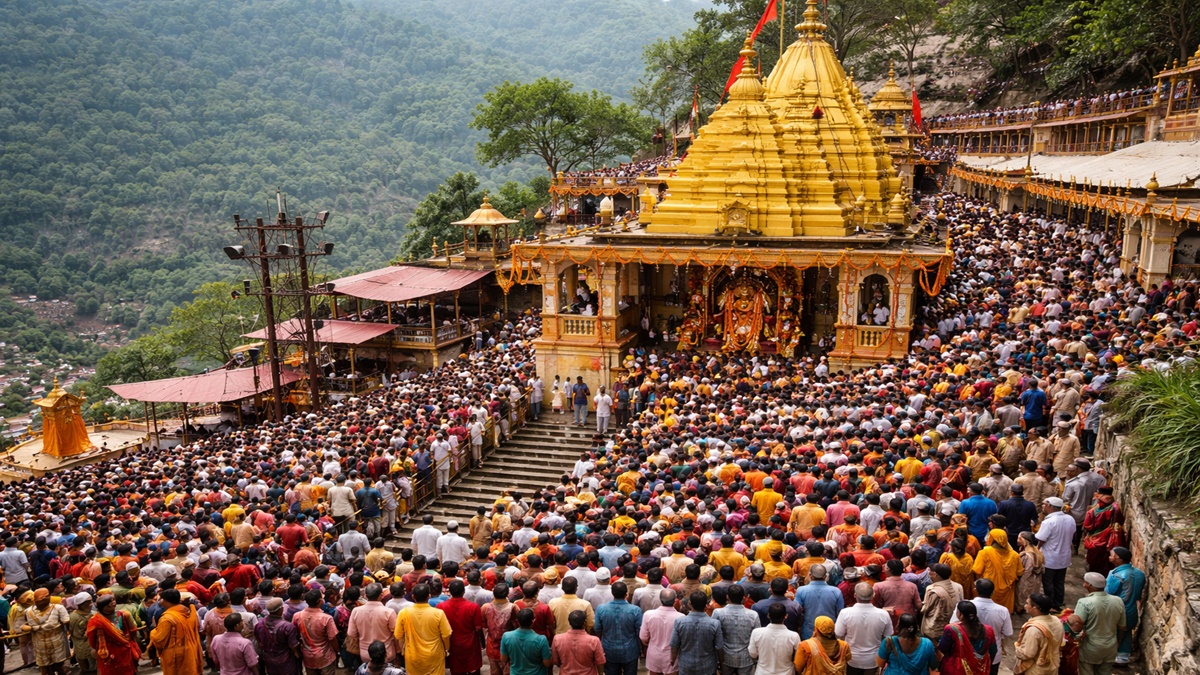 अष्टमी पर मैहर में आस्था का सैलाब, मां शारदा मंदिर में उमड़े हजारों श्रद्धालु