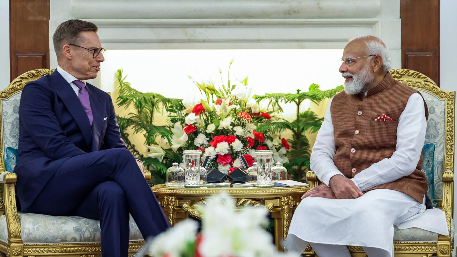 PM Modi holds bilateral talks with Finland President Alexander Stubb at Hyderabad House