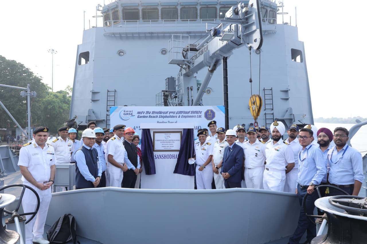 Indian Navy receives ‘Sanshodhak’, completes four-ship survey vessel project