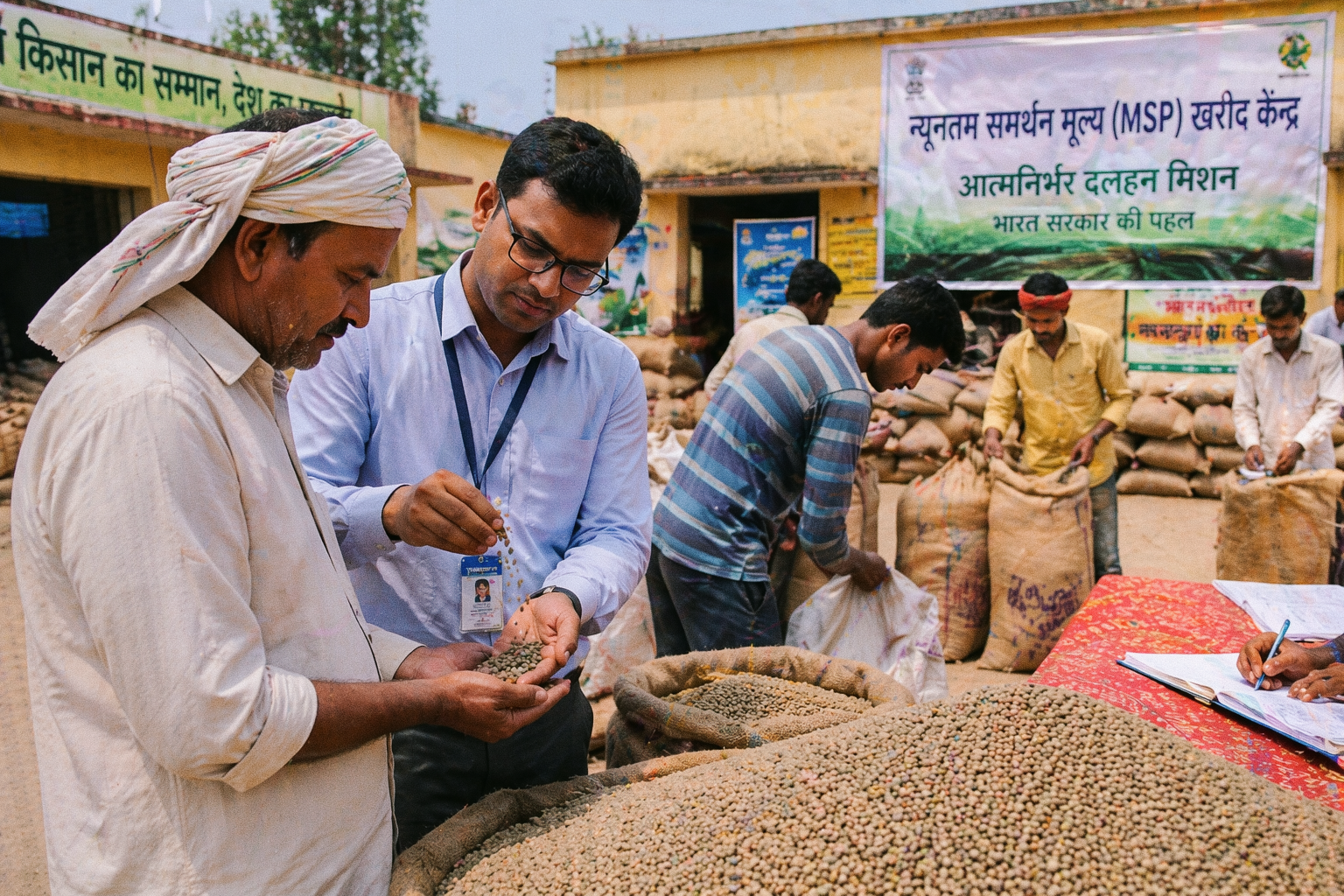 एमएसपी खरीद को मिली रफ्तार: छत्तीसगढ़ में 12,000 मीट्रिक टन पार, बिहार में पहली बार संगठित दलहन खरीद शुरू