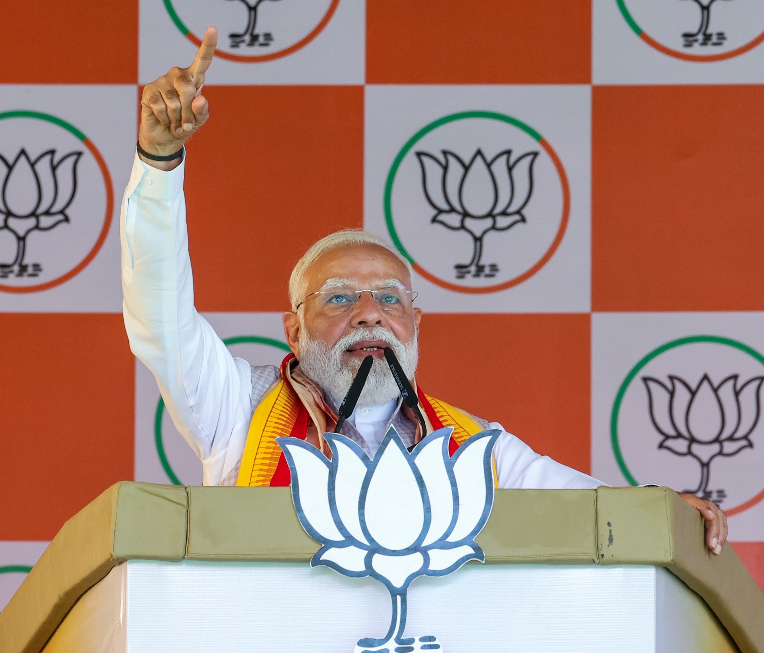 ‘Nation first’ for BJP, ‘family first’ for Congress, says PM Modi in Assam’s Hojai