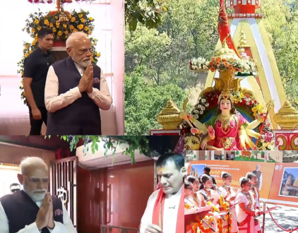 दिल्ली-देहरादून एक्सप्रेसवे के उद्घाटन से पहले पीएम मोदी ने मां डाट काली मंदिर में की पूजा
