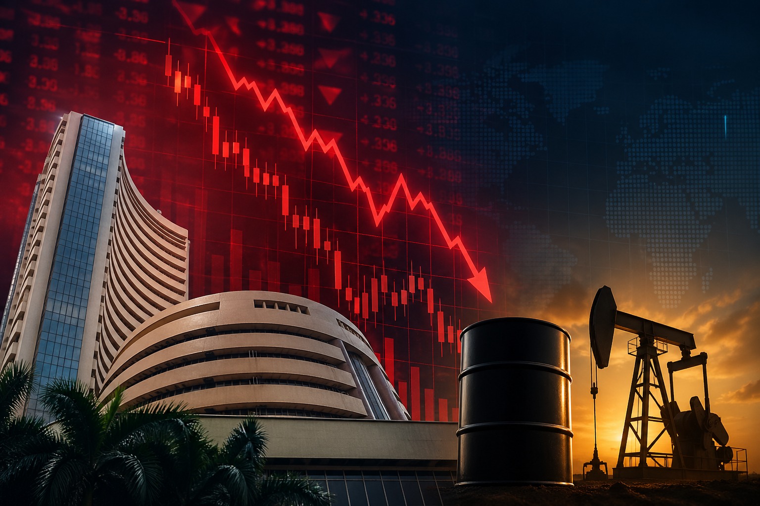 Sensex, Nifty End Lower Amid Global Pressure, Crude Volatility