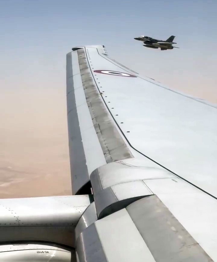 UAE F-16 fighter jets escort PM Modi’s aircraft on arrival in Abu Dhabi