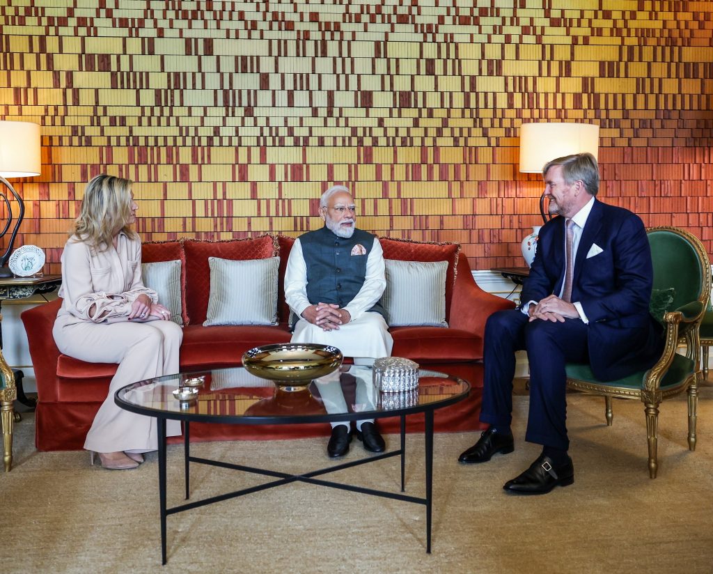 PM Modi visits Huis ten Bosch Palace to meet their Majesties King Willem-Alexander & Queen Máxima