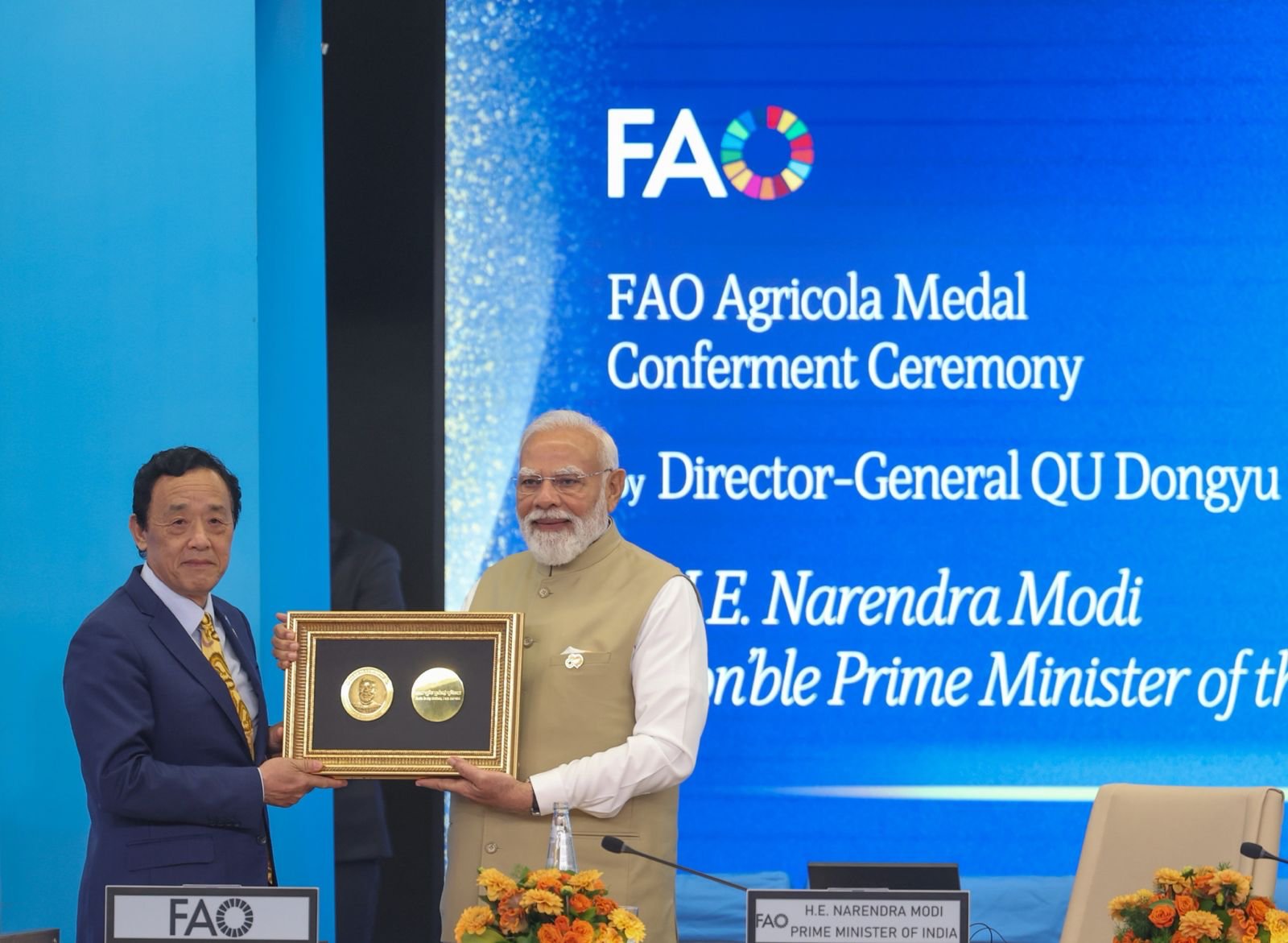 First Indian PM in 30 years to visit FAO headquarters, PM Modi receives Agricola Medal