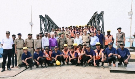 विक्रमशिला सेतु पर तैयार हुआ बेली ब्रिज, बीआरओ ने युद्धस्तर पर पूरा किया काम
