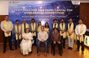 Jayant Chaudhary flags off Indian contingent for Taipei WorldSkills event