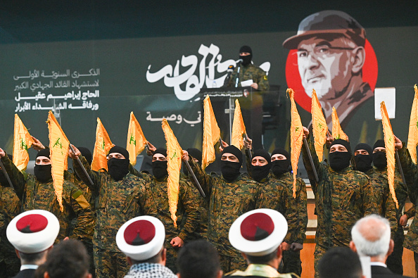 Hezbollah Supporters Listen To Naim Qassem's Speech In Beirut
