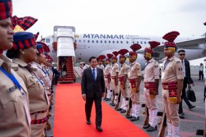 Myanmar President arrives in India for 5-day visit, offers prayers at Mahabodhi Temple in Gaya
