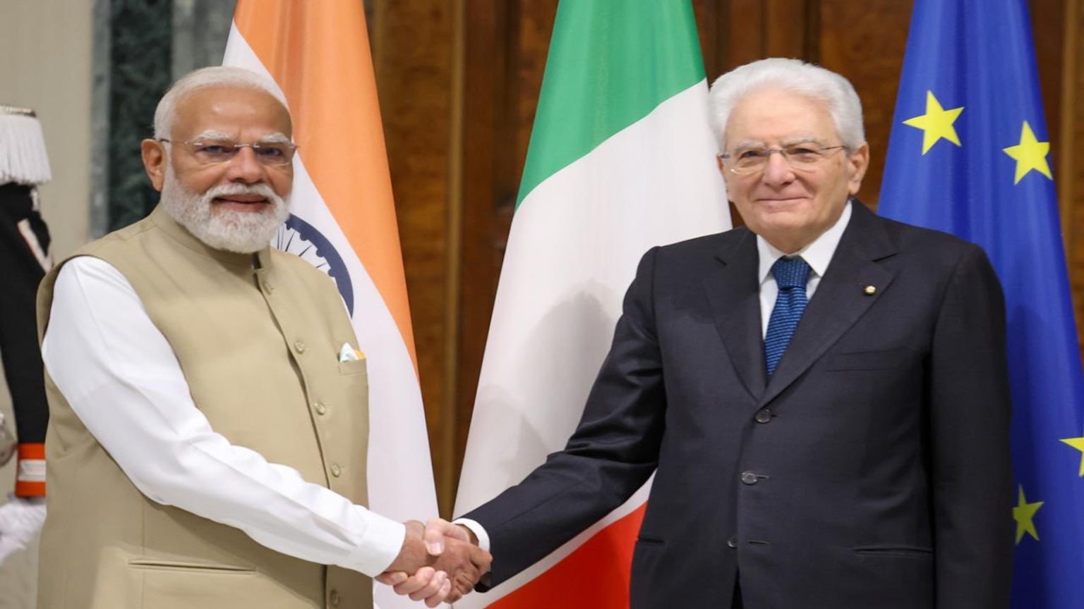 PM Modi meets Italian President Sergio Mattarella in Rome, discusses AI ...