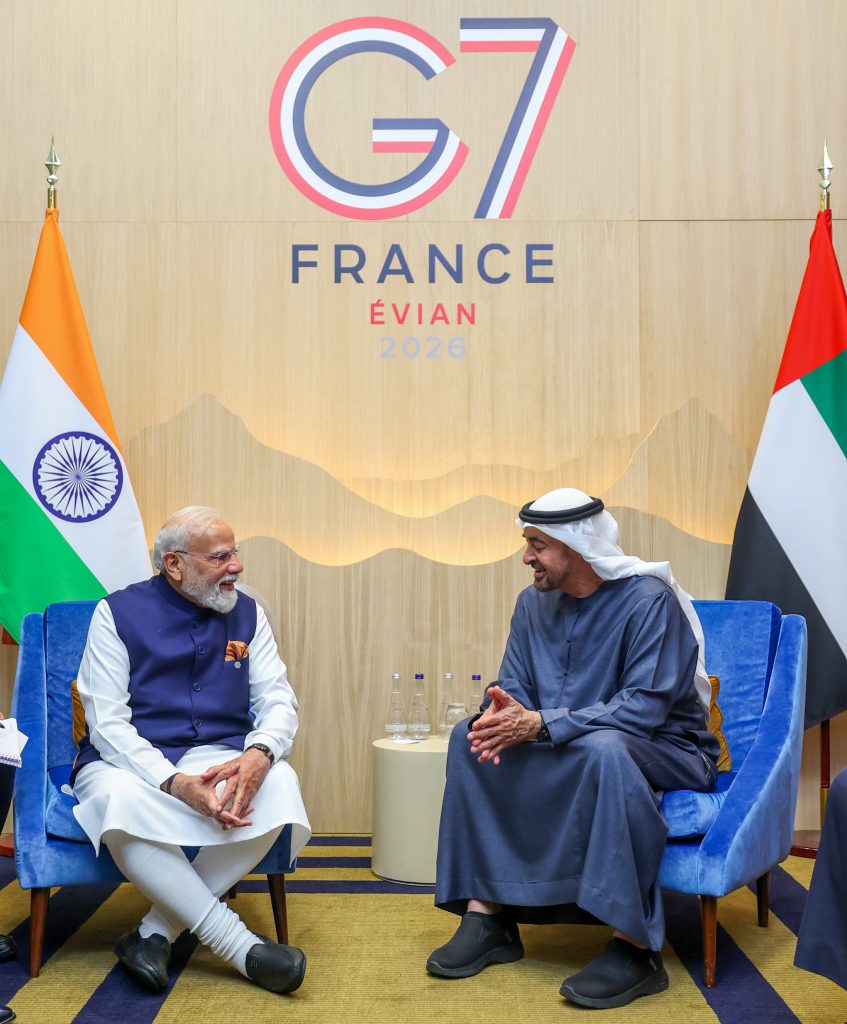 Evian: PM Modi meets UAE President Sheikh Mohamed bin Zayed
