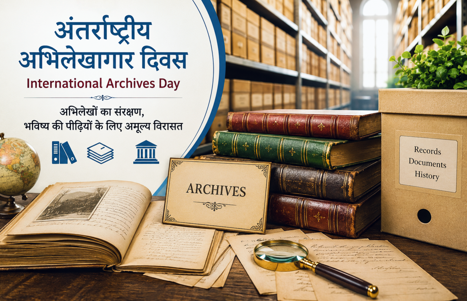 अंतर्राष्ट्रीय अभिलेखागार दिवस : इतिहास और विरासत को सहेजने का वैश्विक अभियान