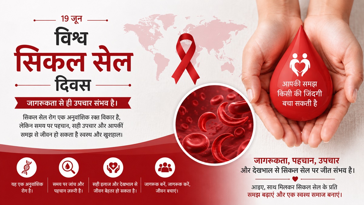 विश्व सिकल सेल दिवस : आनुवंशिक रोग से मुकाबले में ज्ञान, विज्ञान और सामाजिक सहभागिता की साझा जिम्मेदारी