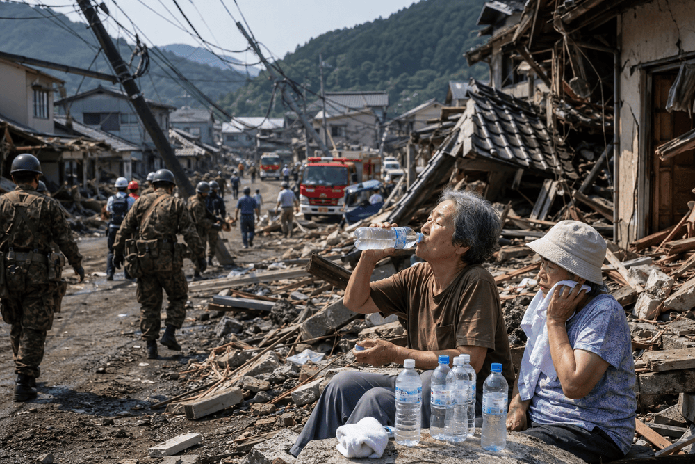 Japan quake survivors battle thirst, heat as death toll rises to 25