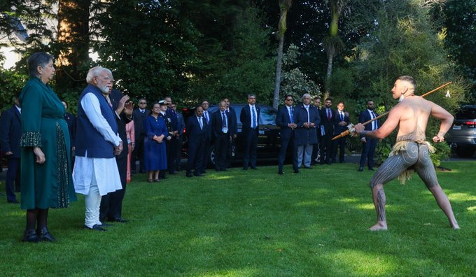 PM Modi receives traditional Māori ceremonial welcome during New Zealand visit