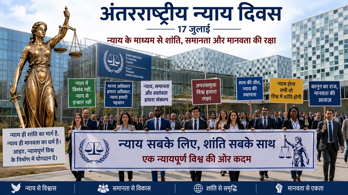 अंतरराष्ट्रीय न्याय दिवस: न्याय के माध्यम से मानव गरिमा, समानता, उत्तरदायित्व और वैश्विक सद्भाव का संदेश