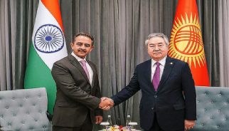विदेश राज्य मंत्री कीर्ति वर्धन सिंह ने किर्गिस्तान के विदेश मंत्री कुलुबायेव से की मुलाकात, द्विपक्षीय सहयोग बढ़ाने पर चर्चा
