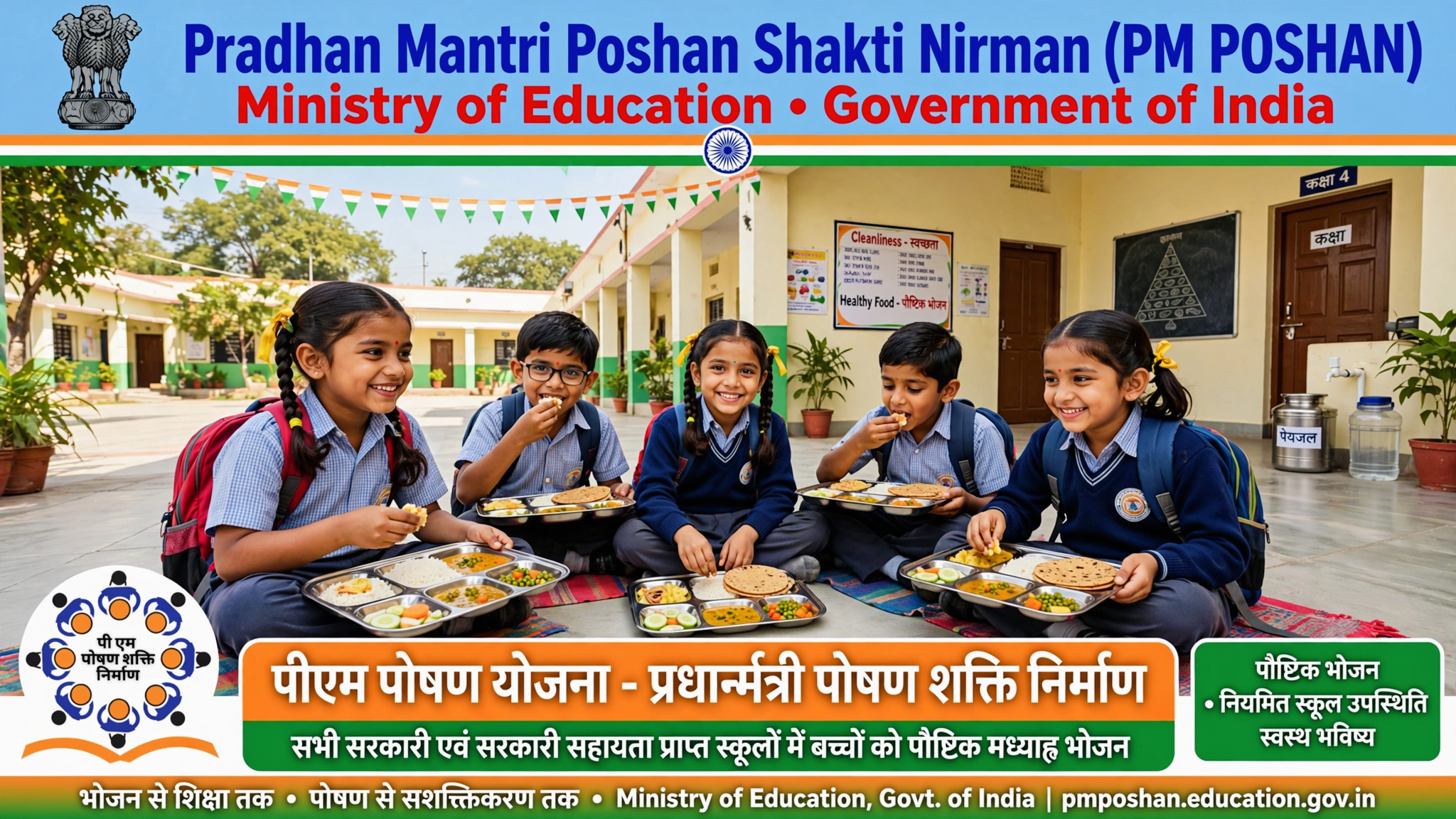 लोकसभा में सरकार ने बताए पीएम पोषण योजना के पोषण मानक, बच्चों को मिल रहा संतुलित आहार