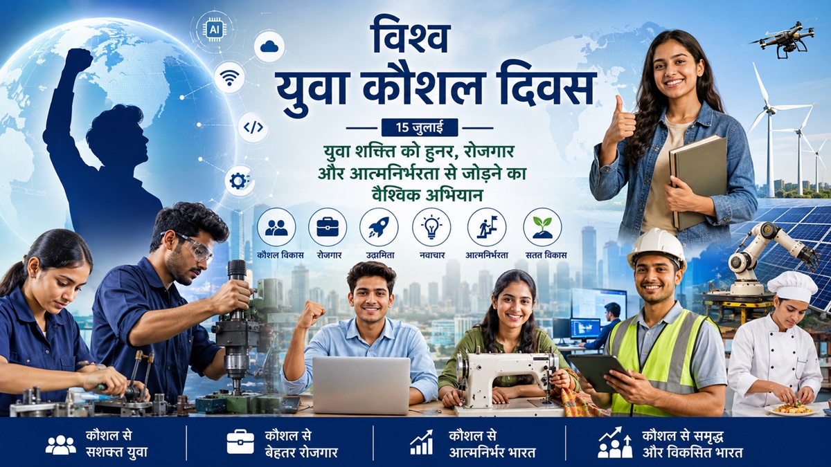विश्व युवा कौशल दिवस: हुनर, रोजगार और आत्मनिर्भरता से सशक्त हो रही युवा शक्ति