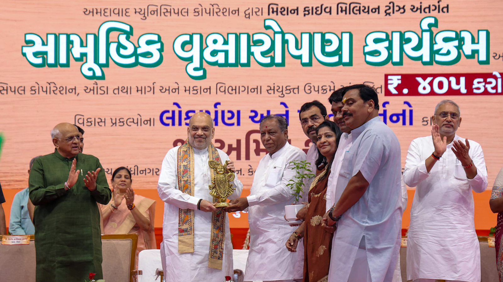 Amit Shah launches mega tree plantation drive, inaugurates development projects worth crores in Ahmedabad