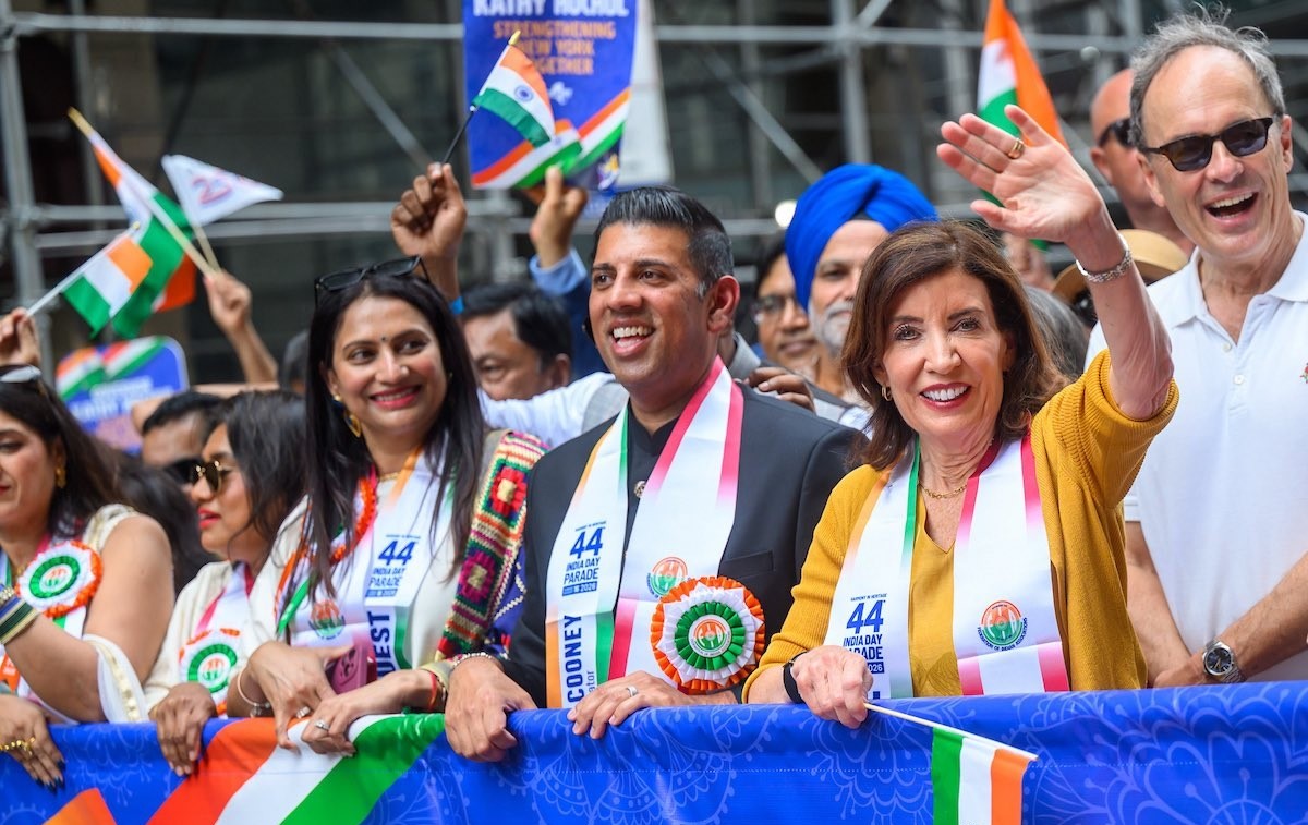 New York hosts vibrant India Day Parade celebrating India's 80th Independence Day; Governor Kathy Hochul leads, actors Pooja Hegde and Adivi Sesh ride floats
