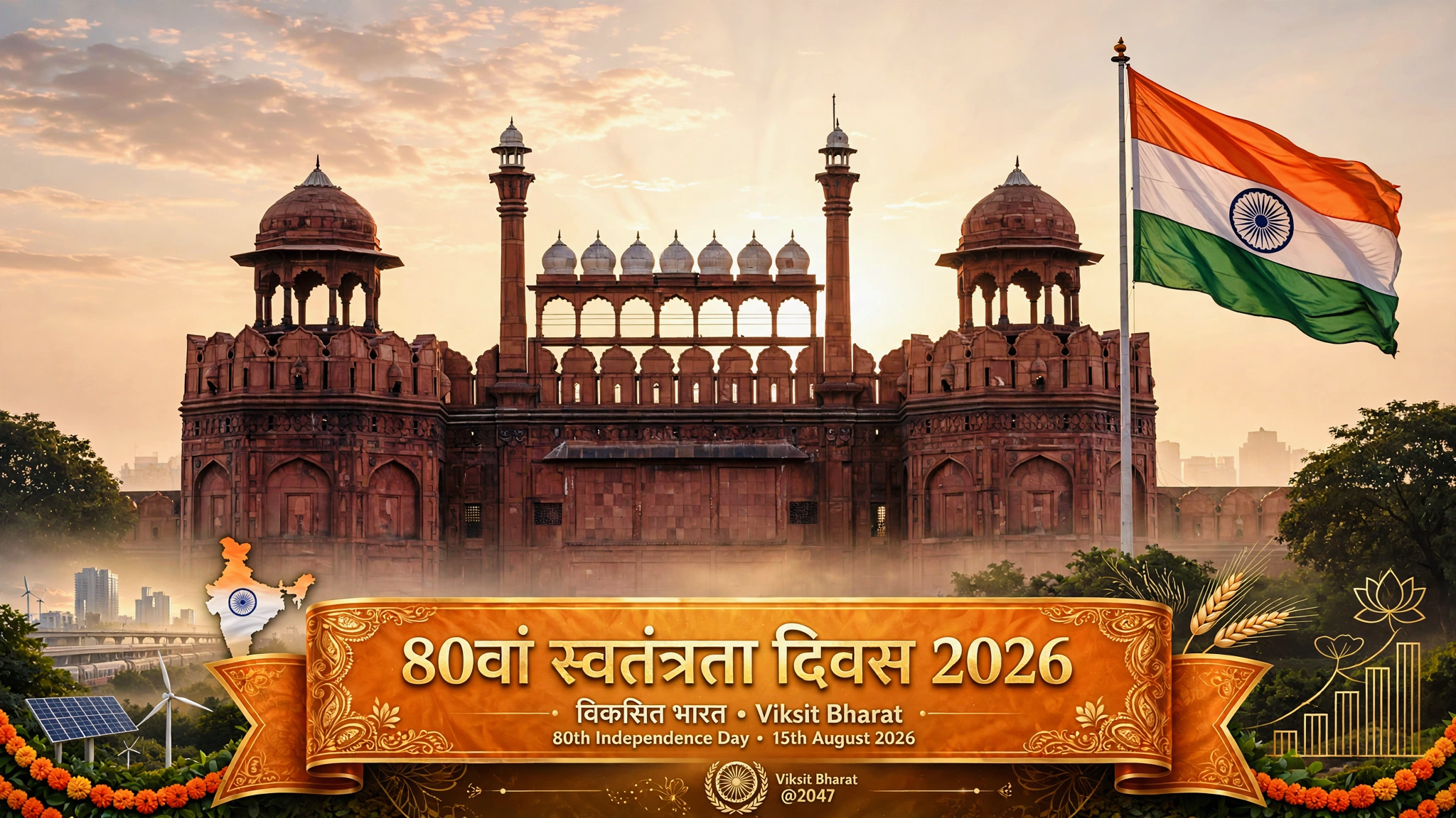 स्वतंत्रता दिवस 2026: तिरंगे की शान, बलिदानों की याद और विकसित भारत के संकल्प का पर्व
