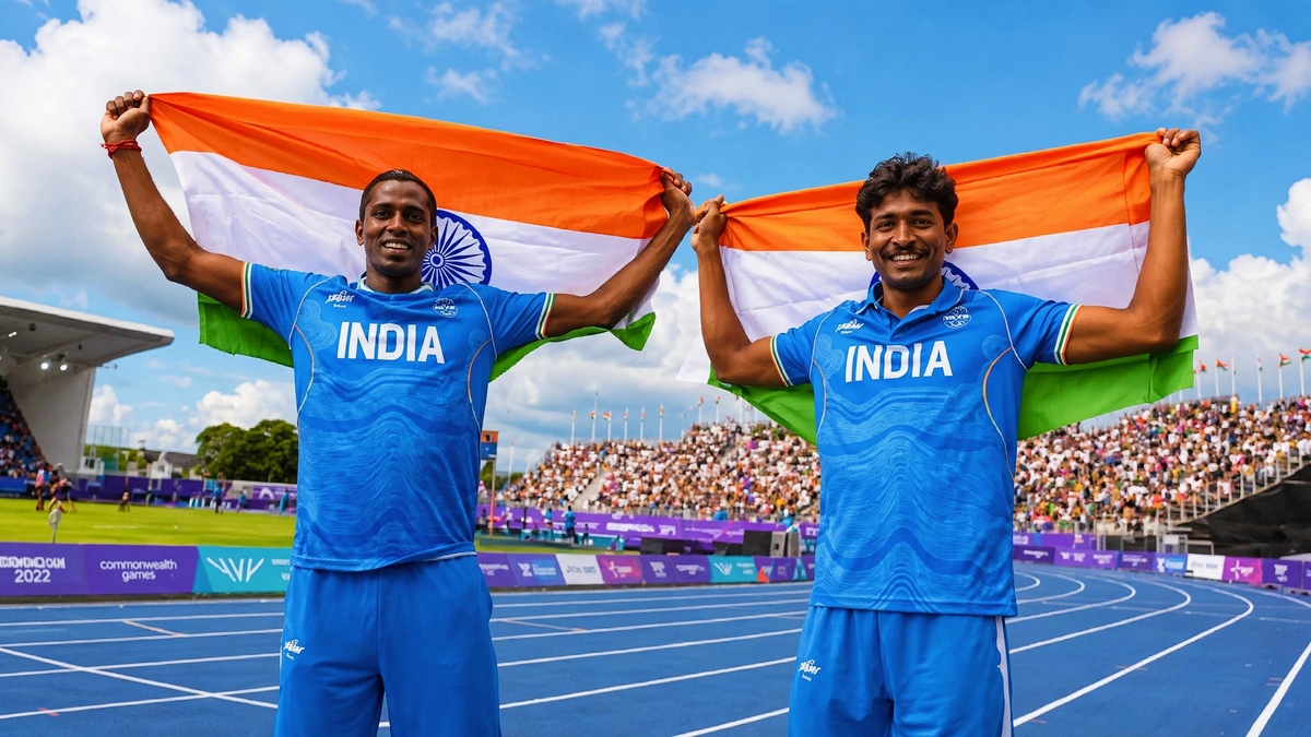 सीडब्ल्यूजी 2026: ट्रिपल जंप में भारत का डबल धमाल, प्रवीण चित्रवेल ने जीता सिल्वर, सेल्वा प्रभु के नाम ब्रॉन्ज