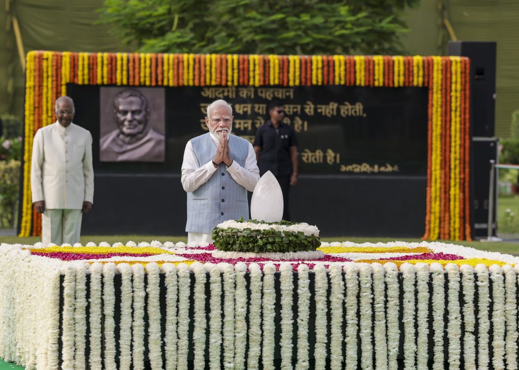 PM Modi pays tribute to Atal Biahri Vajpayee