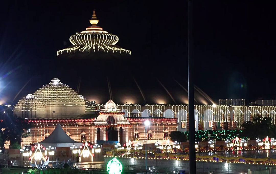 Mathura glows in festive lights as huge crowds gather for Janmashtami celebrations
