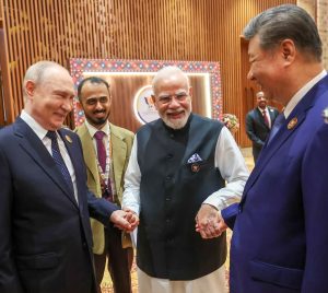 PM Modi posts photo with Xi, Putin