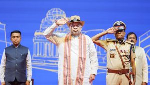 Amit Shah presents President’s Colour to Goa Police, lauds service and policing reforms