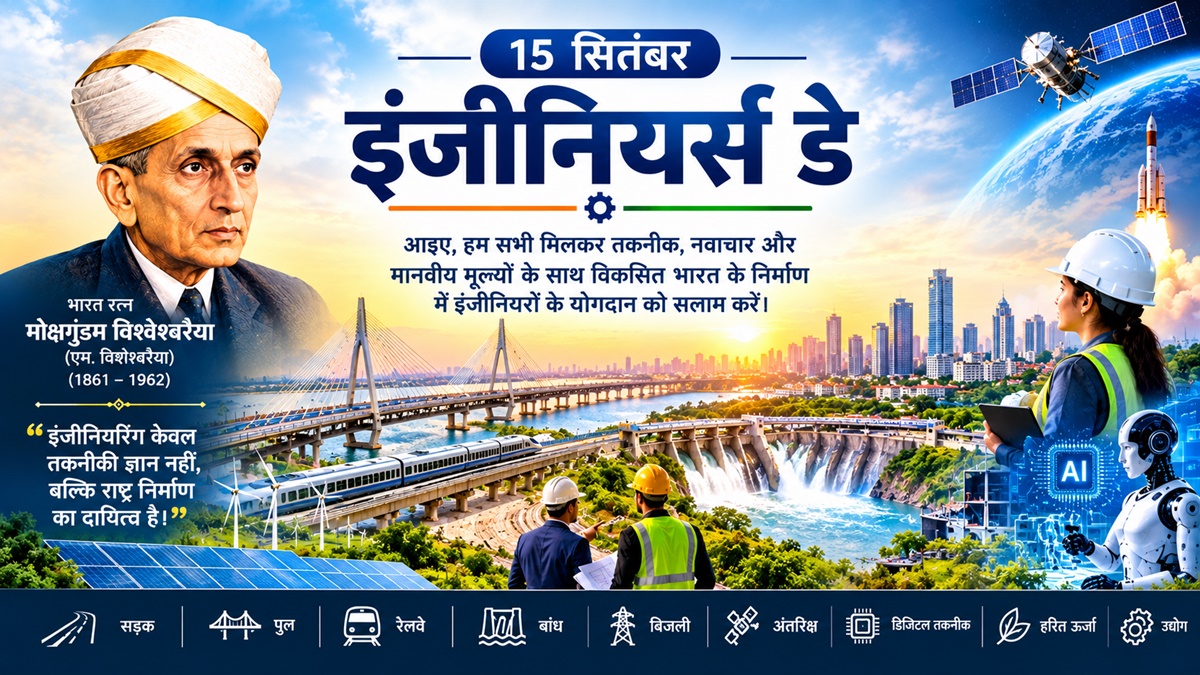 इंजीनियर्स डे : राष्ट्र निर्माण से तकनीकी आत्मनिर्भरता तक भारत की नई उड़ान