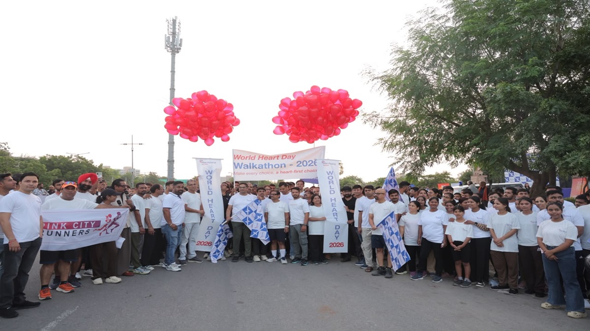 विश्व हृदय दिवस पर जयपुर में हार्ट वॉकाथॉन, स्वस्थ जीवन शैली और सीपीआर का दिया संदेश