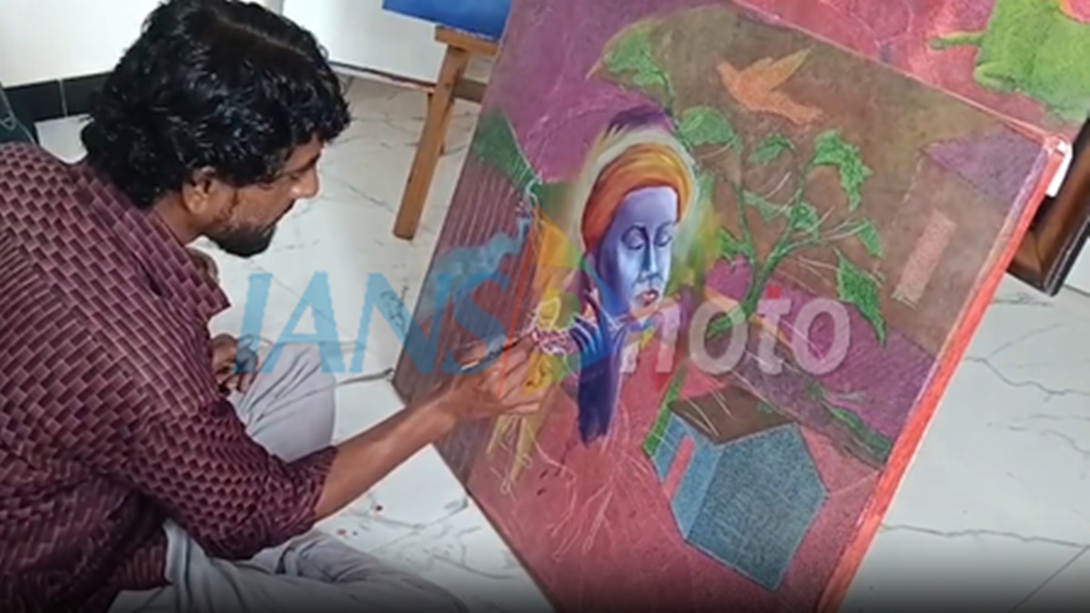 जन्माष्टमी पर मुस्लिम कलाकार ने रची कृष्ण की अनोखी तस्वीर, बोले- ‘द्वारका से है दिल का नाता’