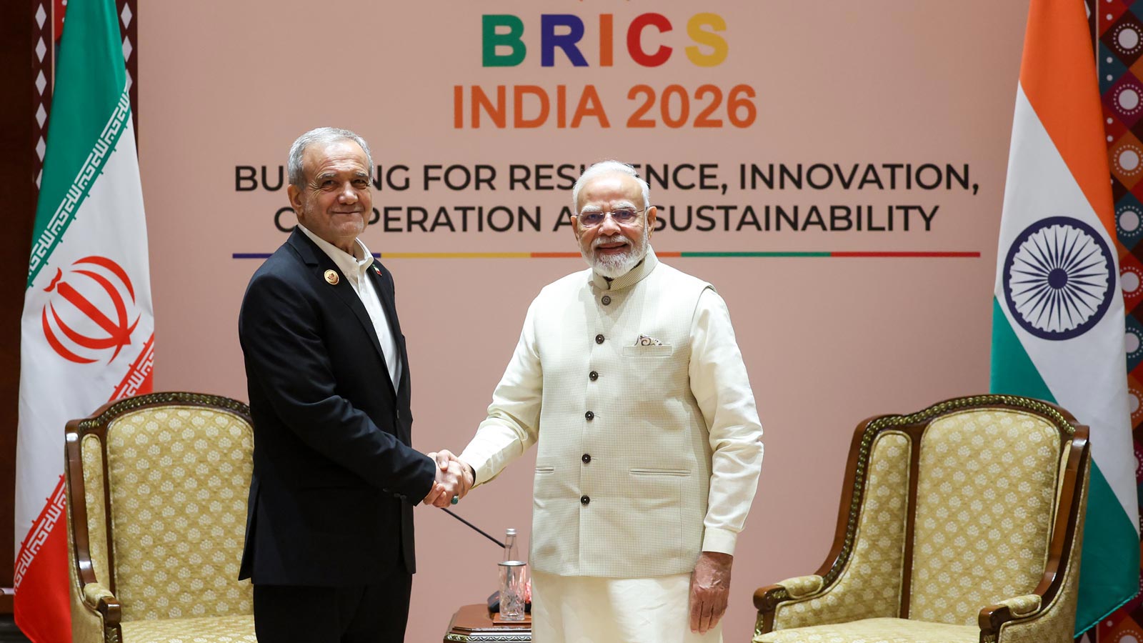 PM Modi meets Iranian President Masoud Pezeshkian on sidelines of BRICS Summit
