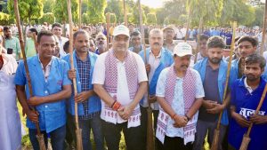 Nitin Nabin, Rajasthan CM Bhajanlal Sharma participate in cleanliness drive in Jaipur