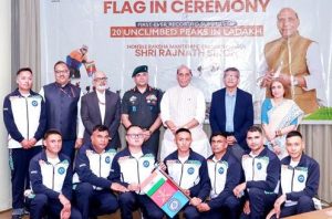 Rajnath Singh felicitates team after 20 unclimbed Ladakh peaks summited in 23 days